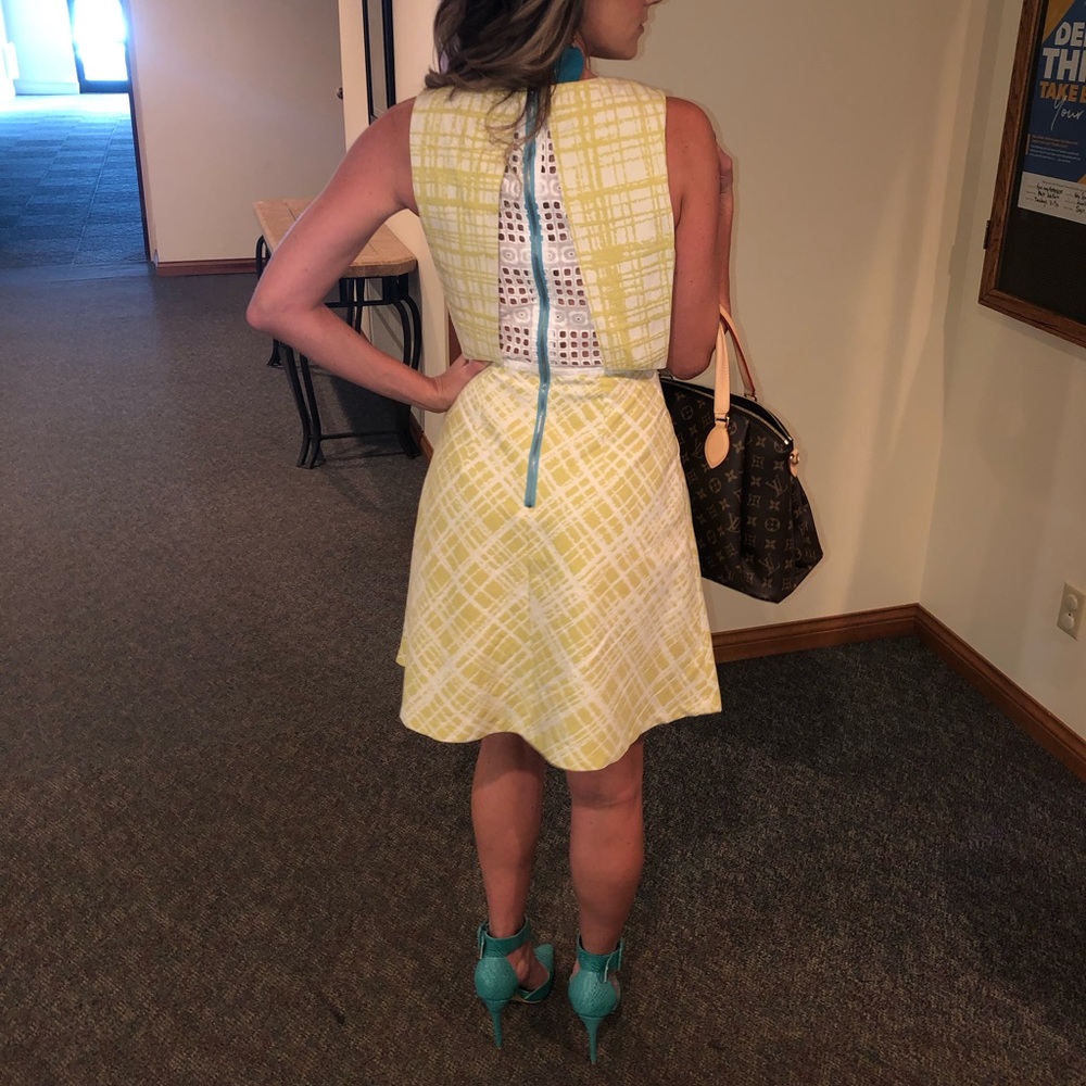 Green and White dress W118 by Walter Baker